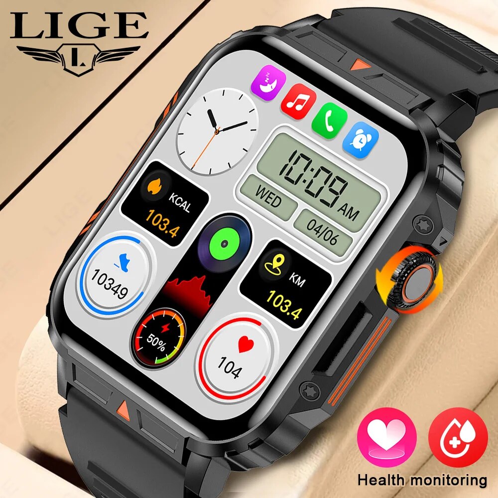 Smartwatch Health Watches For Women - LIGE Smartwatch 1.95 Inch Screen Health