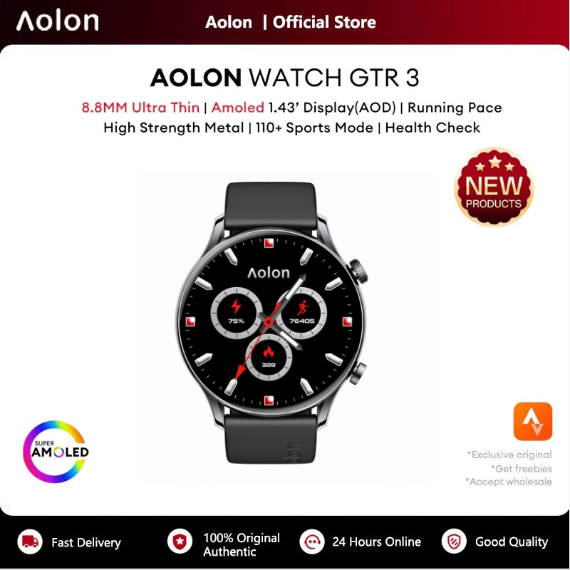 Smartwatch Watch Whatsapp - Aolon GTR3 Smartwatch 8.8mm Ultra-Thin 1.43