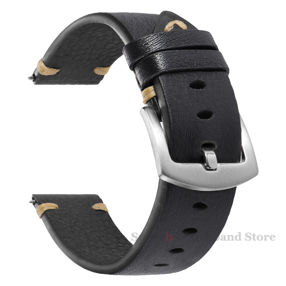 Genuine Leather Straps For Wat - Smartwatch Vintage Watches For Men recension och pris