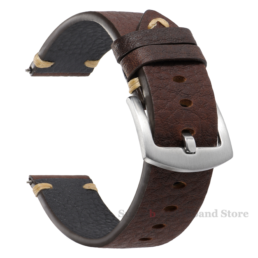 Genuine Leather Straps For Wat - Smartwatch Vintage Watches For Men recension och pris