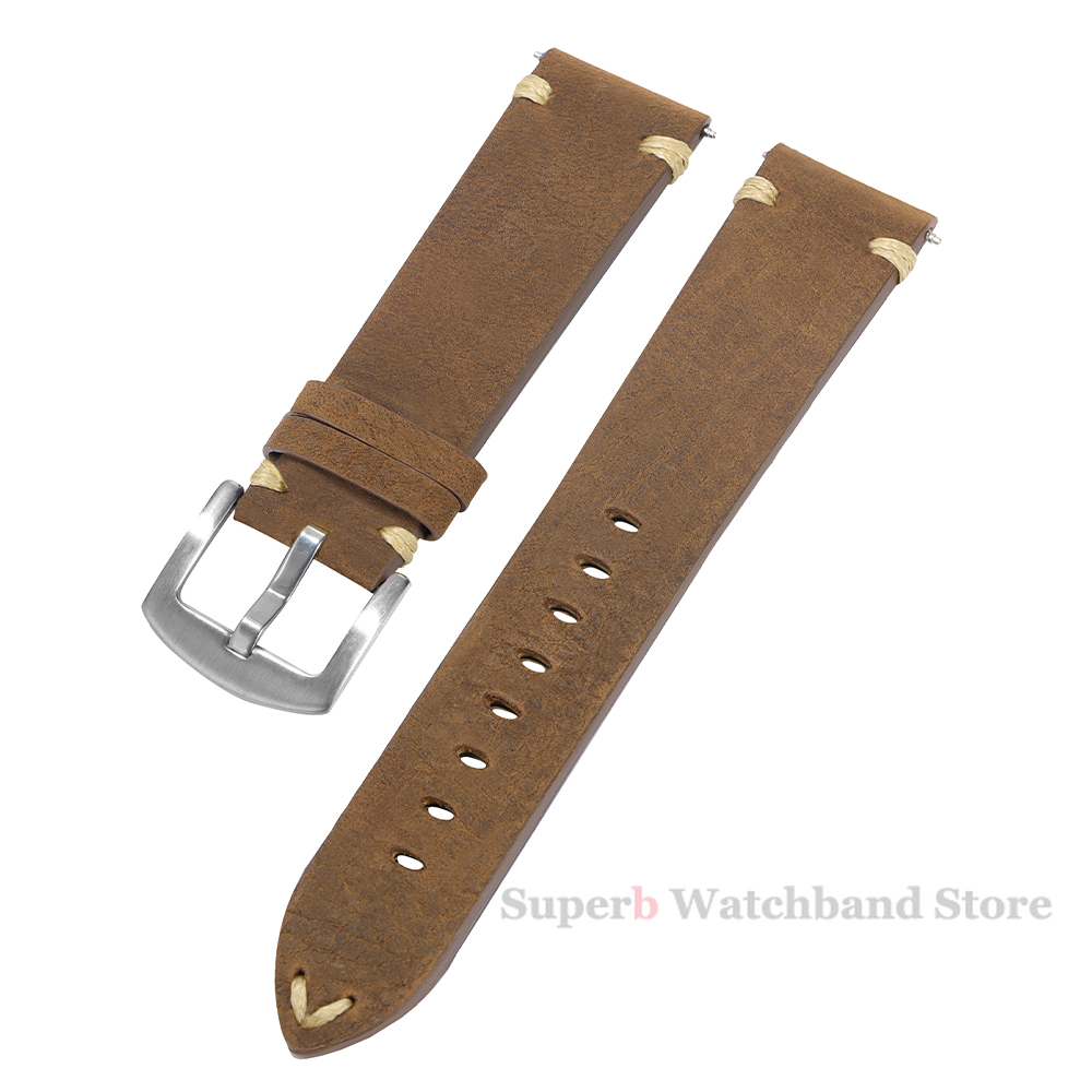 Genuine Leather Straps For Wat - Smartwatch Vintage Watches For Men recension och pris