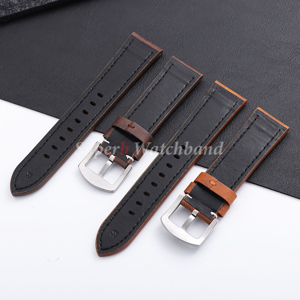 20mm 22mm PU Matte Leather Wat - Smartwatch Vintage Watches For Men recension och pris