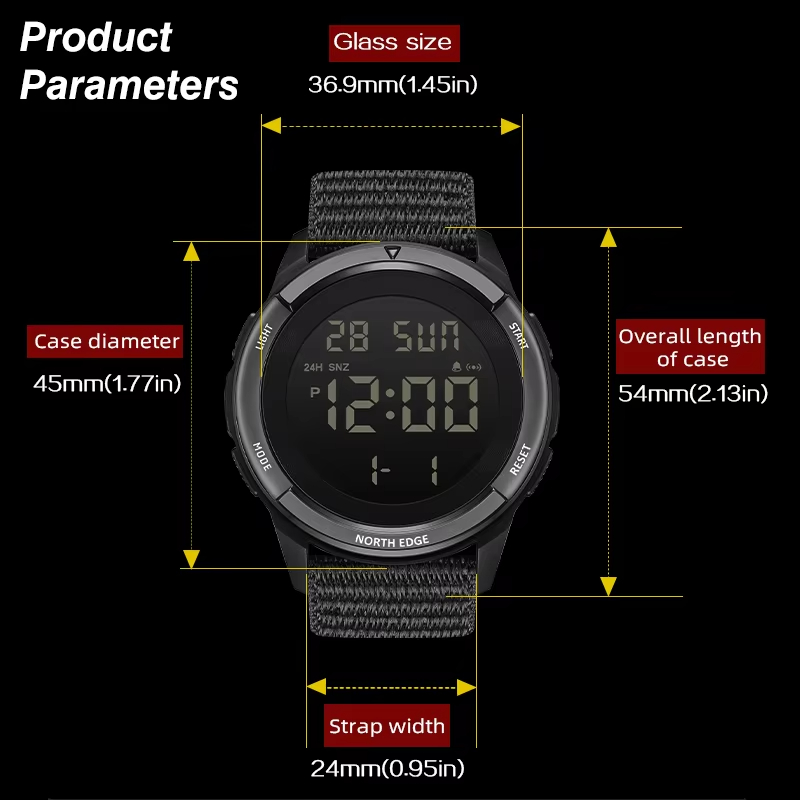 NORTH EDGE 2025 TERRAX Men's D - Altimeter Compass Watch recension och pris