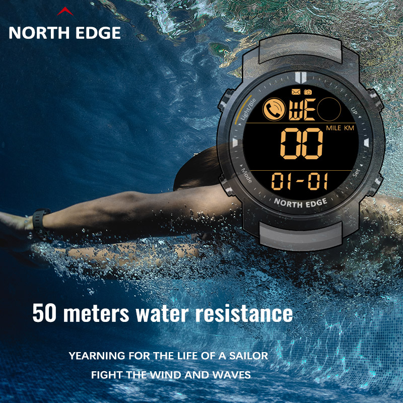 NORTH EDGE Smart Watch Men Hea - Smartwatch Running Watches For Men recension och pris
