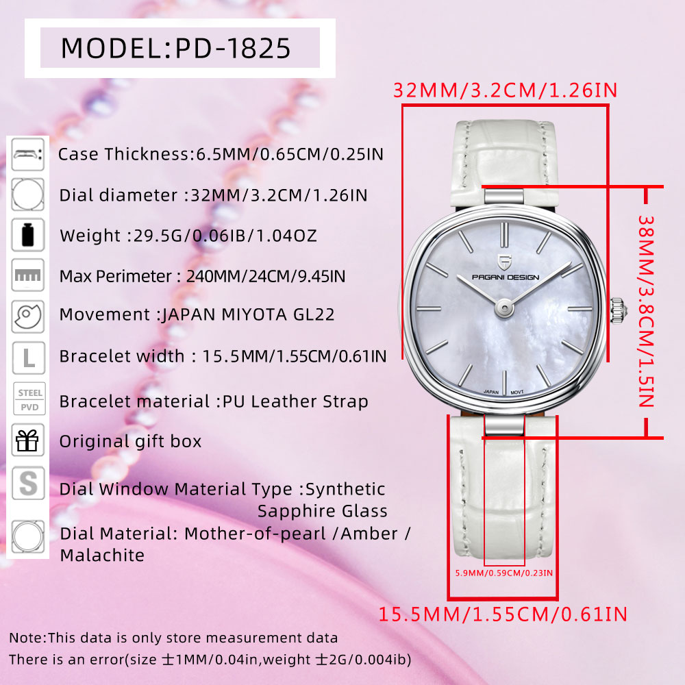 PAGANI DESIGN New Women Quartz - Anti-Magnetic Watch recension och pris