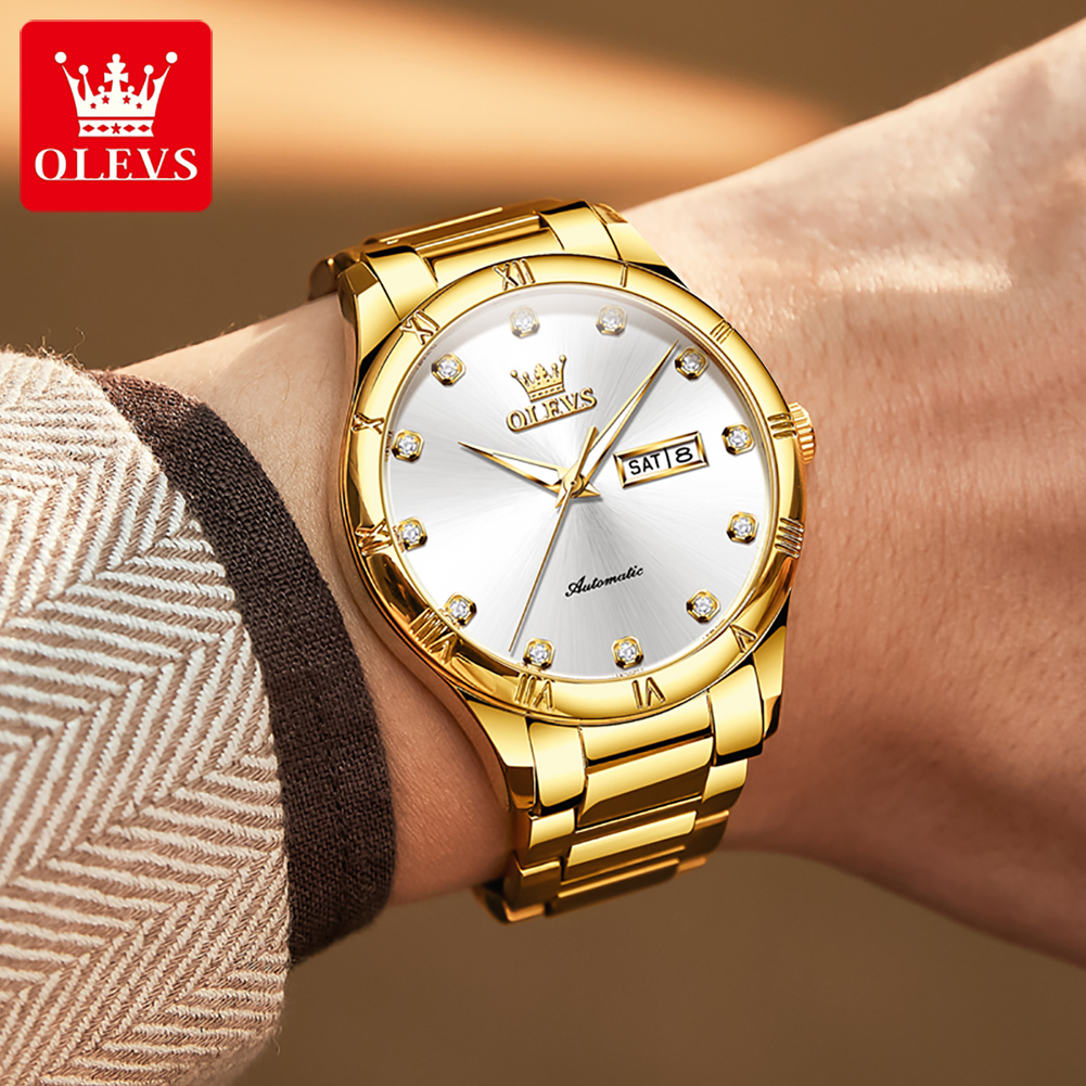 OLEVS Men's Watches Luxury Cas - Anti-Magnetic Watch recension och pris