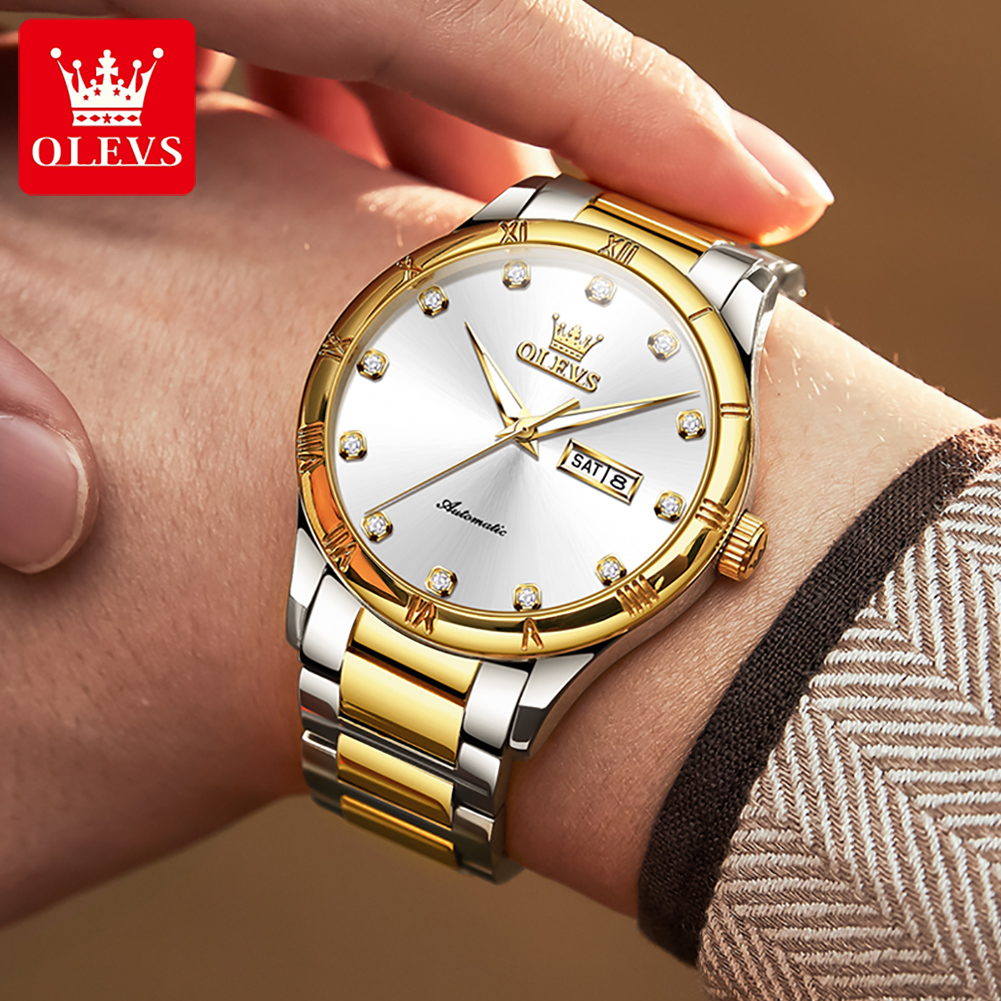 OLEVS Men's Watches Luxury Cas - Anti-Magnetic Watch recension och pris