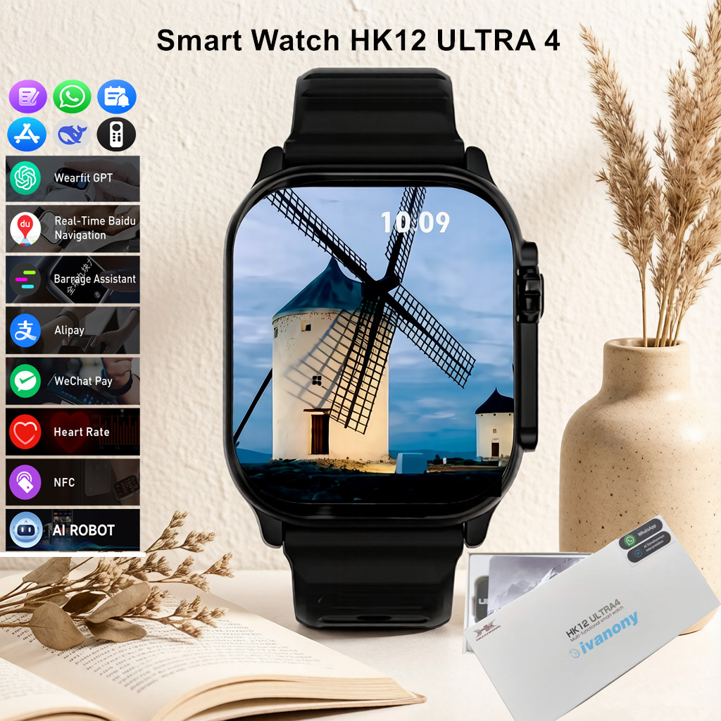 HK12 Ultra 4 Smart Watch Suppo - Smartwatch Watch Whatsapp recension och pris