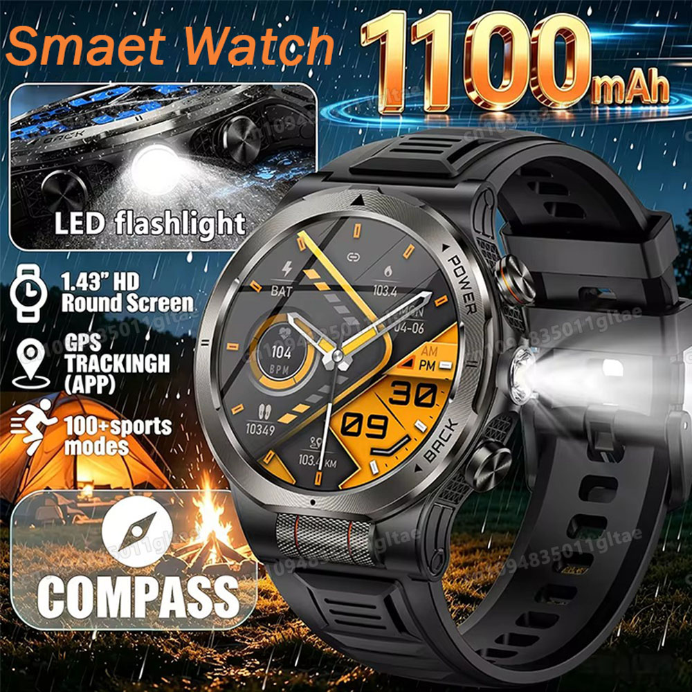 2026 New Military Grade 1100mA - Smartwatch Running Watches For Men recension och pris