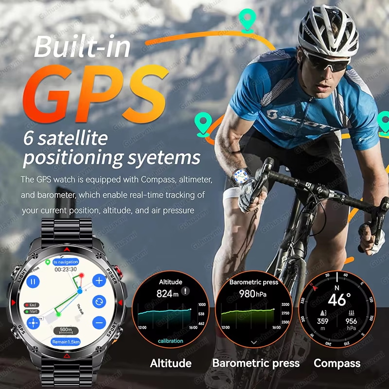 Military 540mAh GPS Smart Watc - Altimeter Compass Watch recension och pris