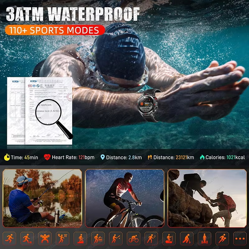 Military 540mAh GPS Smart Watc - Altimeter Compass Watch recension och pris