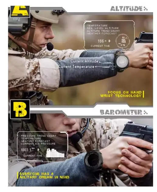New NORTH EDGE Men's sport Dig - Altimeter Compass Watch recension och pris