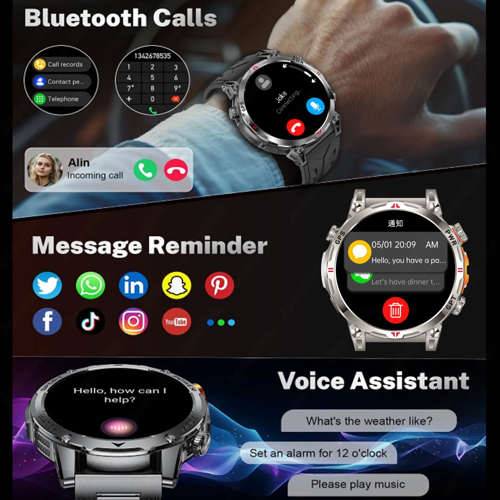 New Professional GPS Sports Sm - Smartwatch Running Watches For Men recension och pris