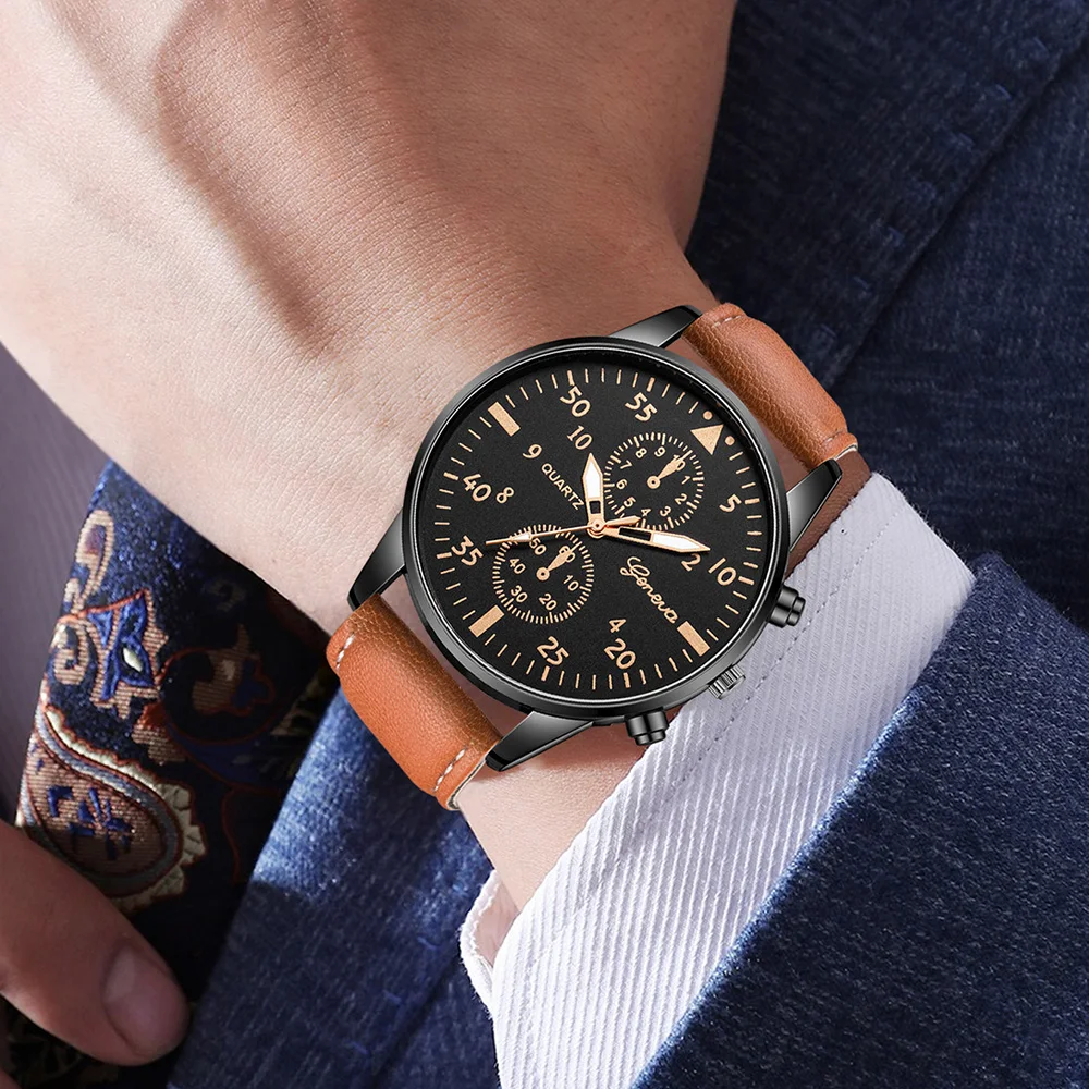 AAA3Pcs Geneva Men Chronograph - Smartwatch Vintage Watches For Men recension och pris