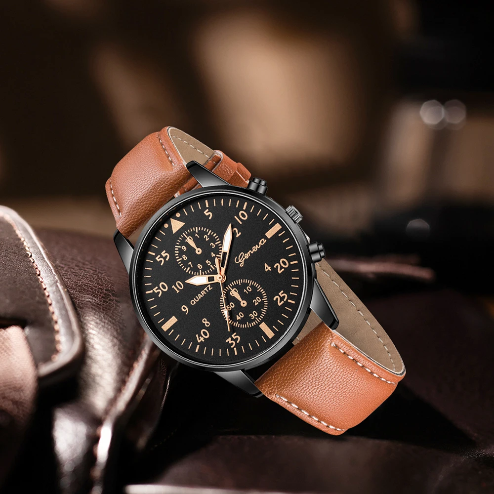 AAA3Pcs Geneva Men Chronograph - Smartwatch Vintage Watches For Men recension och pris