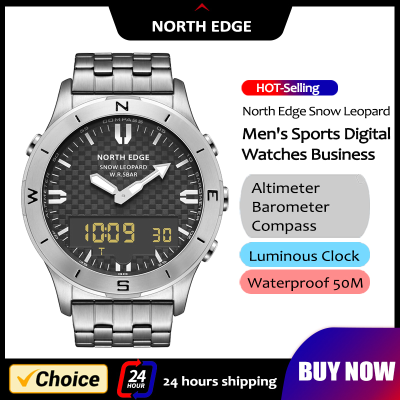 NORTH EDGE Men's Sports Digita - Altimeter Compass Watch recension och pris